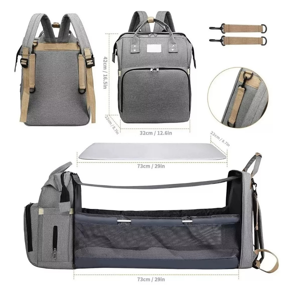 Mochila Maternal con Cuna Plegable